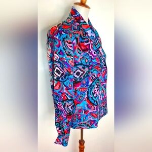 VINTAGE FLORA KUNG SILK BLOUSE